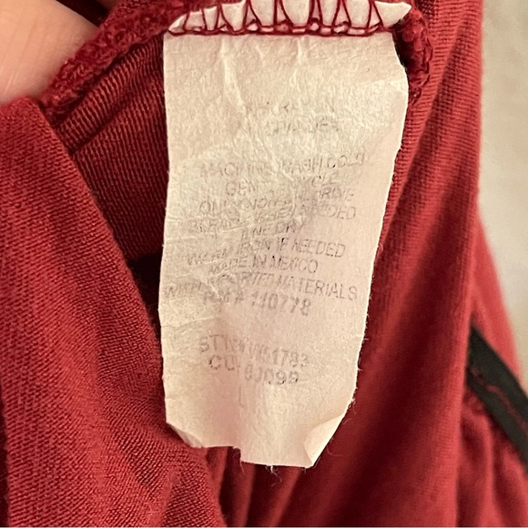 WEEK& Red Brick V-Neck Midi Pho Wrap Dress Size L - Picture 6 of 6